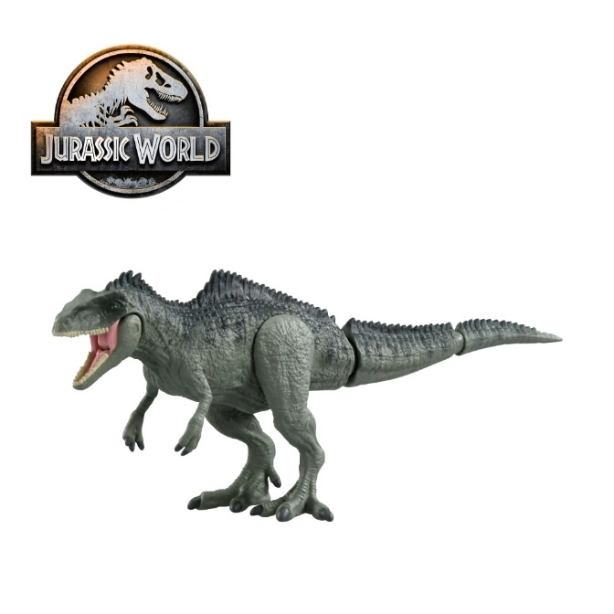 Jurassic World Giganotosaurus toy with articulated limbs and realistic details.
