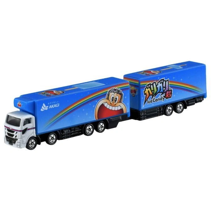 Akagi Ice Candy truck toy with a blue trailer and cartoon graphics.