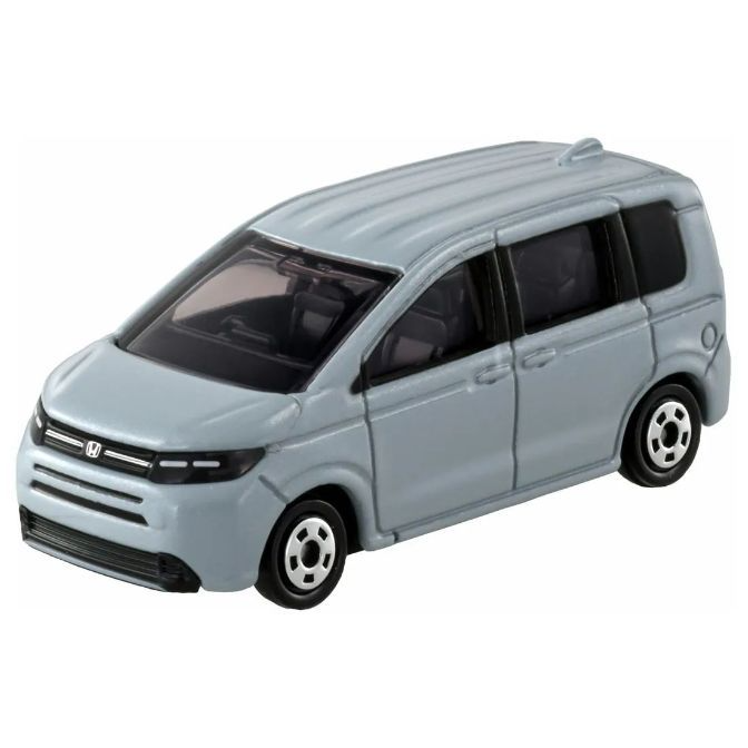 Gray toy Honda Stepwgn minivan with detailed wheels and a sleek design.