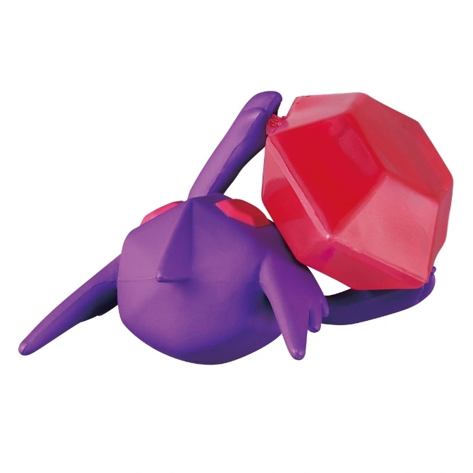  Purple Carbink Pokémon toy holding a large red gem.