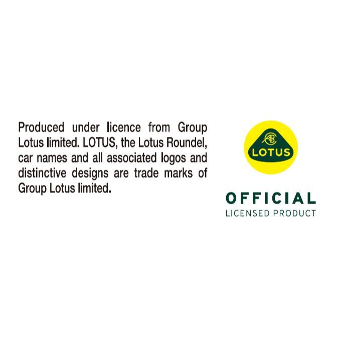  Lotus official licensed product logo with text about trademarks.
