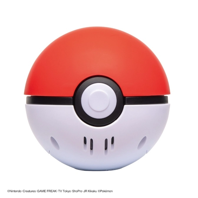  Red and white Poké Ball toy with a button, resembling the iconic Pokémon item.