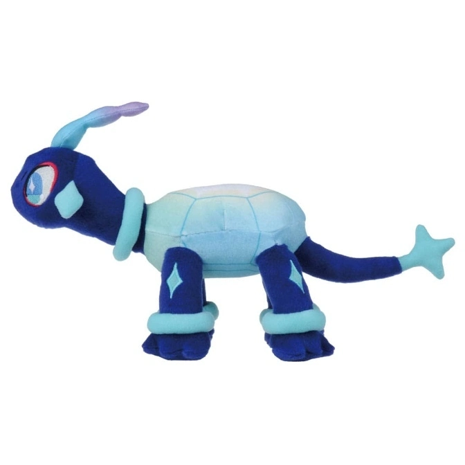  Blue plush toy with a shell, star tail, and diamond leg markings.