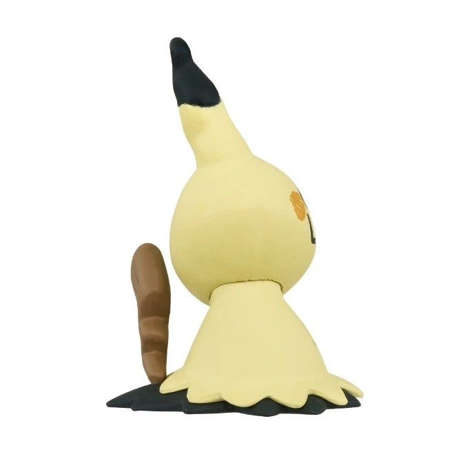  Mimikyu figure with black head spike and brown tail, standing on a black base.