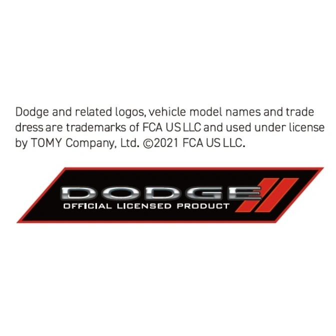  Dodge official licensed product logo with red stripes on a black trapezoid.