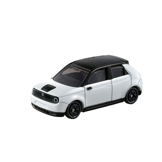 White and black Honda e toy car.
