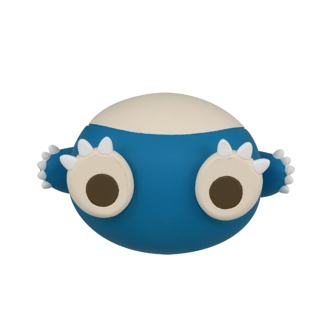  Blue Snorlax toy with beige tummy and feet, featuring brown paw pads and tiny white claws.