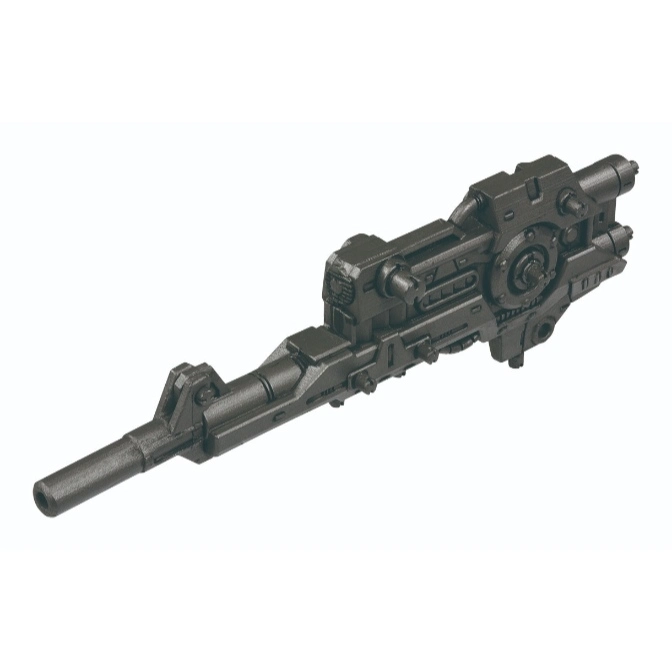  Toy gun with intricate mechanical details, dark gray color.