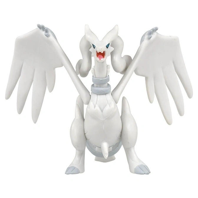  White Kyurem Pokémon toy figure with outstretched wings.