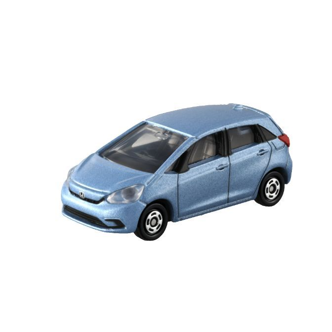 Blue Honda Fit toy car with detailed wheels and a metallic finish.