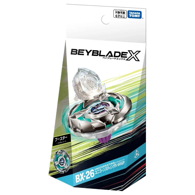  Beyblade X BX-26 Unicorn Sting 5-60GP booster pack.