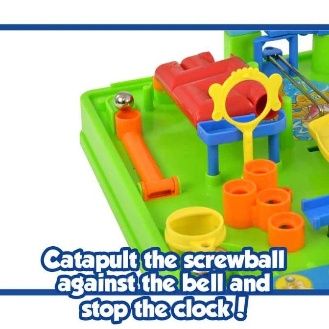  Screwball Scramble game with colorful obstacles and a metal ball. The goal is to navigate the ball through the course.