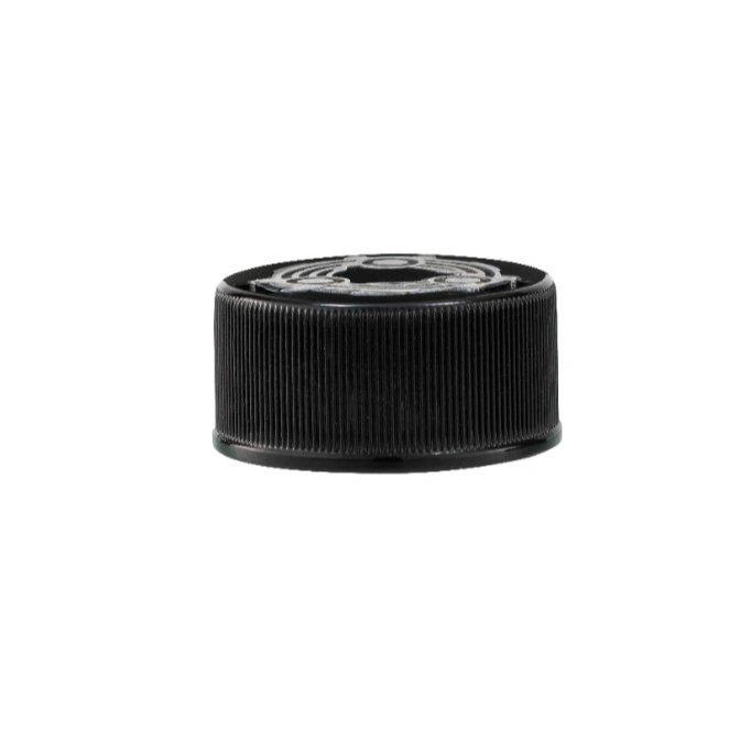  Black ribbed cap with silver logo on top.
