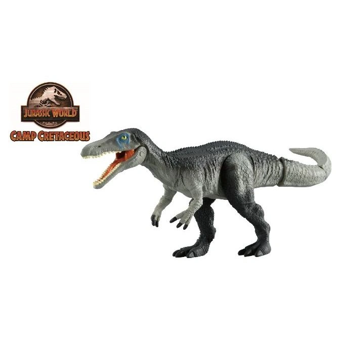 Jurassic World Baryonyx dinosaur toy with articulated limbs and realistic details.
