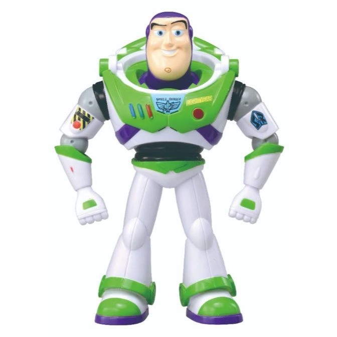 Buzz Lightyear action figure with green and white spacesuit.