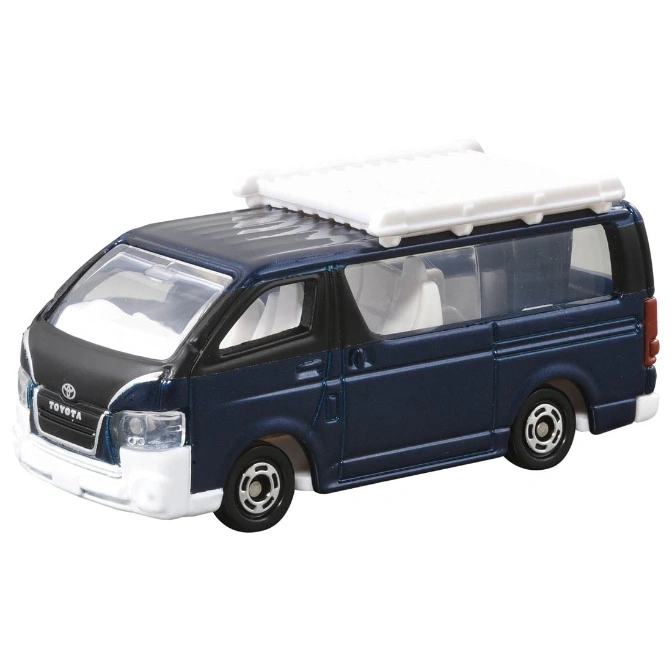  Blue Toyota HiAce camper van toy with a white roof rack.
