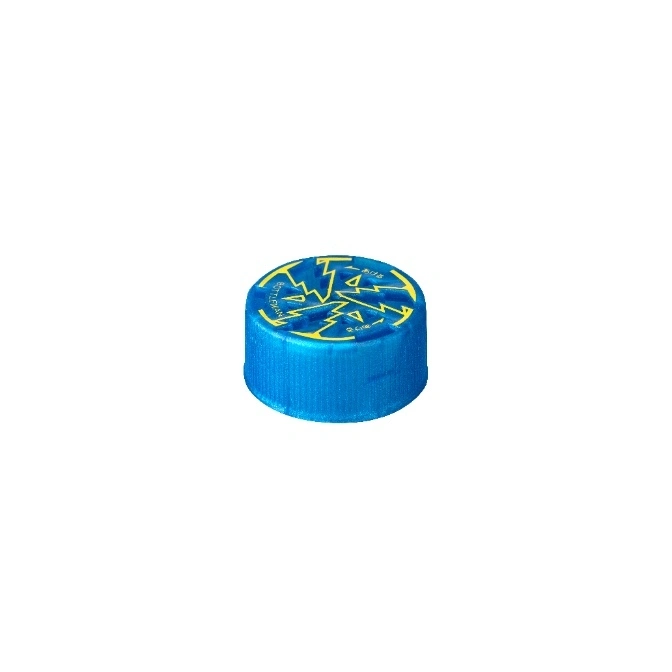 Blue Bottleman bottle cap with yellow lightning bolt design and Japanese text.