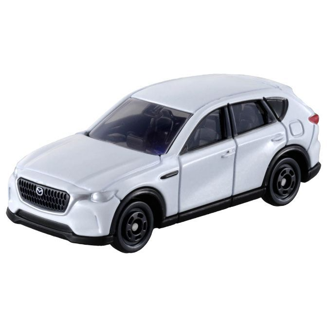 White Mazda CX-5 toy car with black wheels.