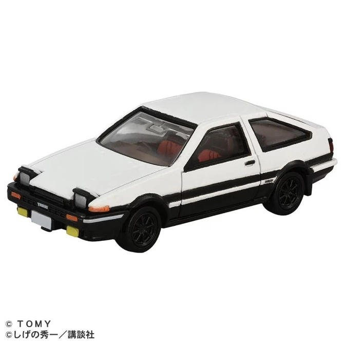  White & black Toyota AE86 diecast car model, a miniature replica.