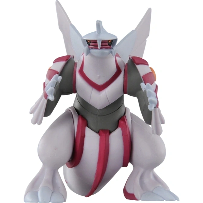  Palkia action figure with white and red armor, wings, and clawed feet.