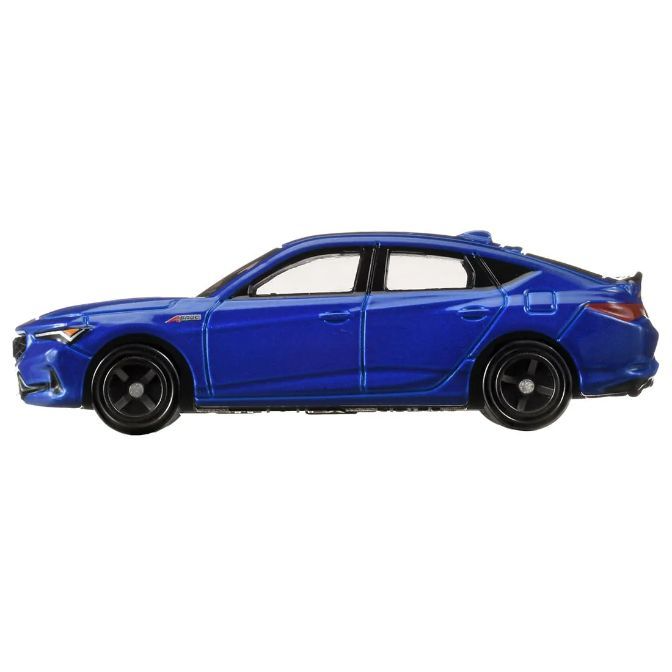 Blue Acura Integra toy car with black wheels.
