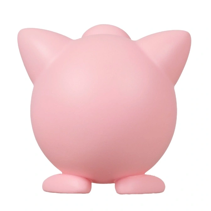  Pink Jigglypuff toy with round body, small feet, and pointed ears.
