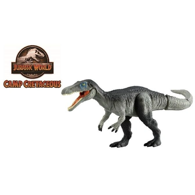 Jurassic World Camp Cretaceous Baryonyx Grim dinosaur toy with articulated limbs and realistic details.