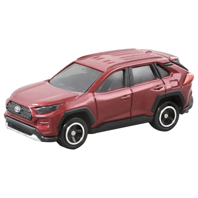  Maroon toy Toyota RAV4 SUV with black trim and silver wheels.