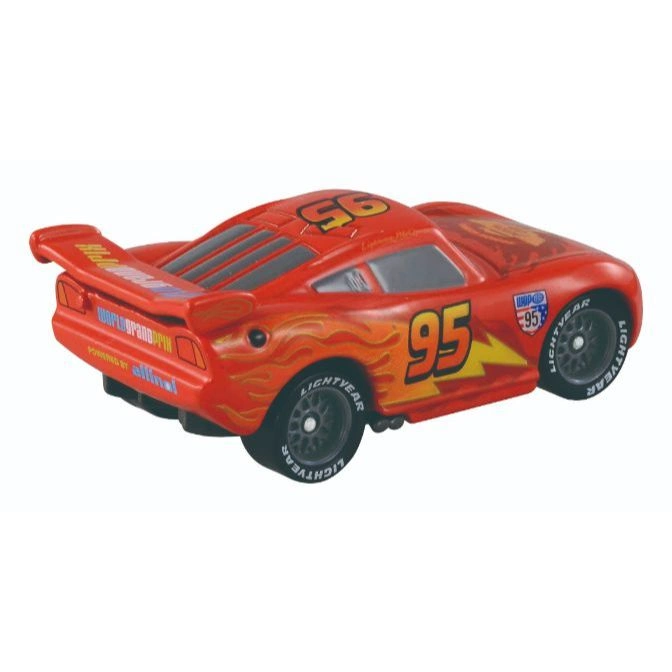  Red Lightning McQueen toy car with number 95 and Lightyear tires.