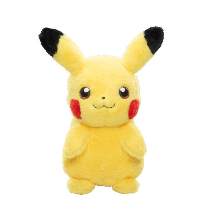 Pikachu plush toy with red cheeks and black-tipped ears.
