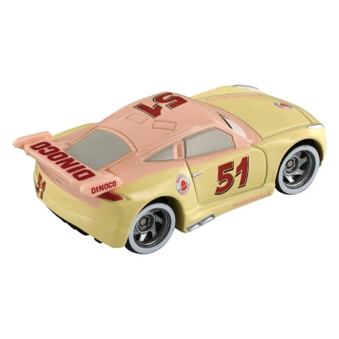  Dinoco Cruz Ramirez toy car with number 51, light yellow and pink color.