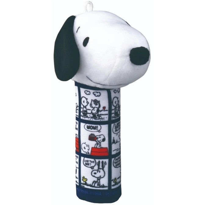  Snoopy plush toy with comic strip body.