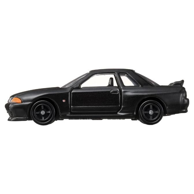  Black toy Nissan Skyline GT-R (R32) with detailed wheels and spoiler.