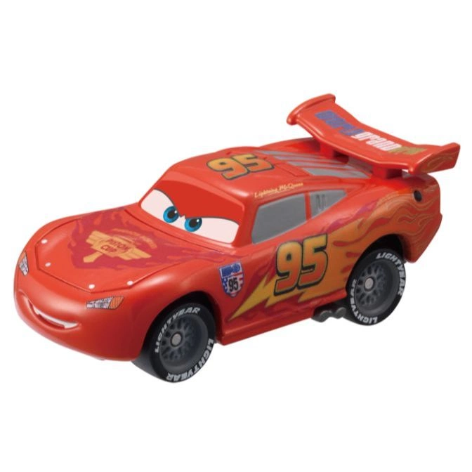 Red Lightning McQueen toy car with number 95 and racing decals.