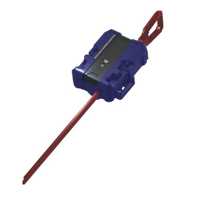  Beyblade X winder launcher with red ripcord and handle.