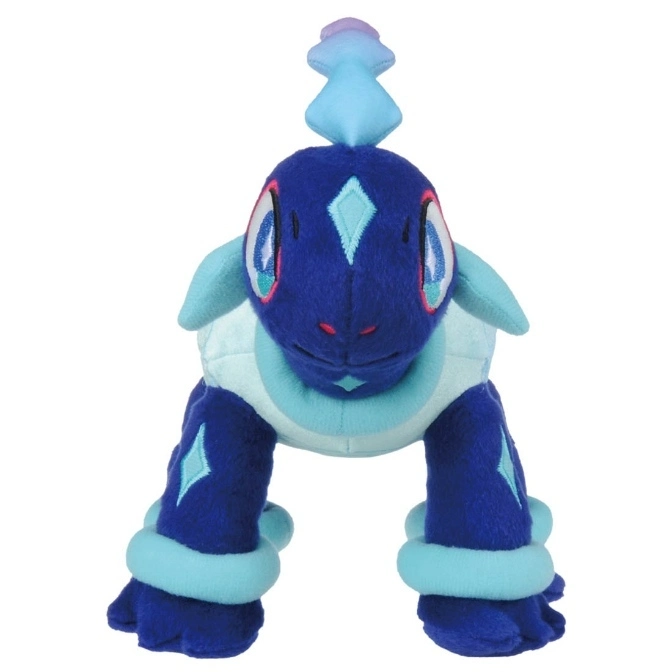  Dark blue Tapu Fini plush toy with light blue accents and diamond markings.