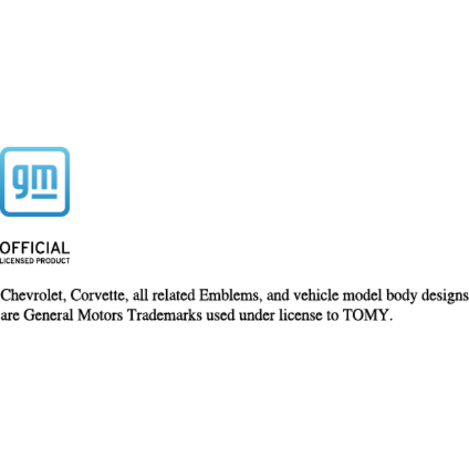  GM official licensed product logo with Chevrolet and Corvette trademark notice.