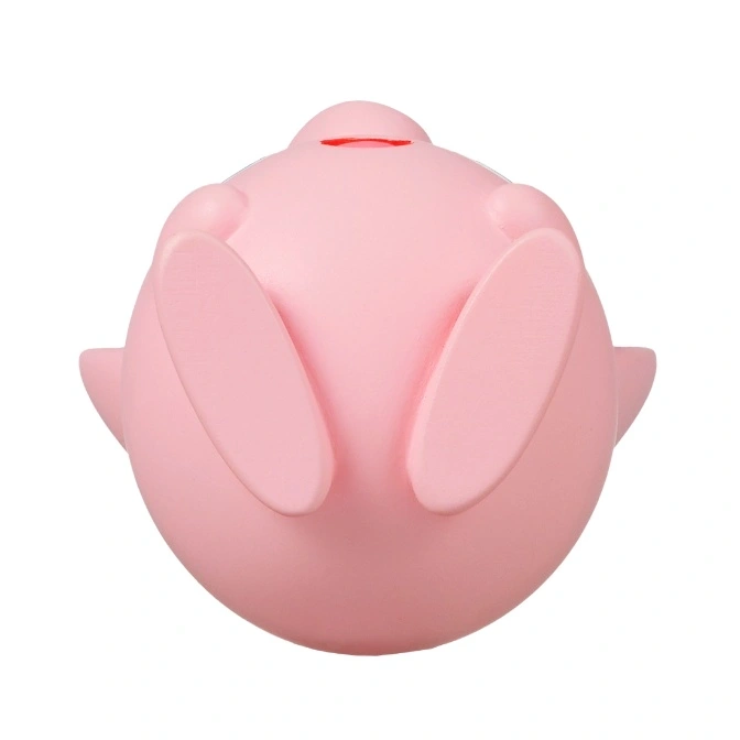  Pink Jigglypuff coin bank with a slot on top and two ears.