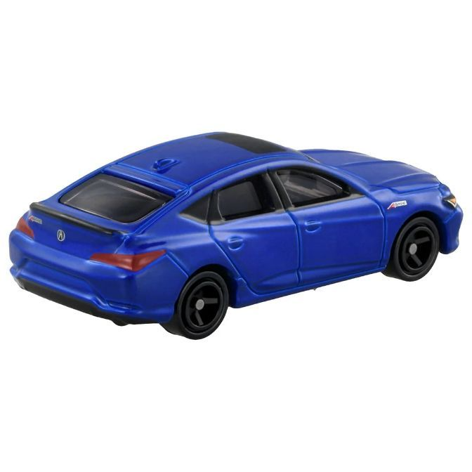  Blue Acura Integra toy car with black wheels and sunroof.